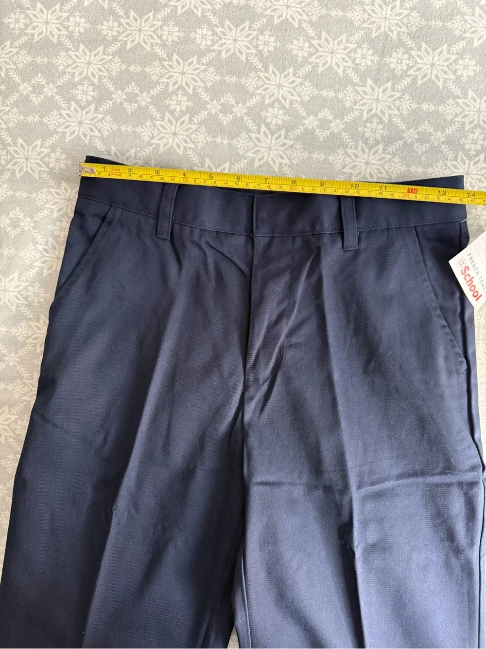 French Toast NWT Relaxed Fit Twill Pants Boy’s 14 Navy Adjustable School Uniform